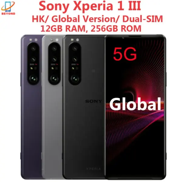 Sony Xperia 1iii 1 iii 5G Dual Sim XQ-BC52 256GB XQ-BC72 512GB 6.5" 12GB RAM Snapdragon Octa Core NFC Original Cell Phone
