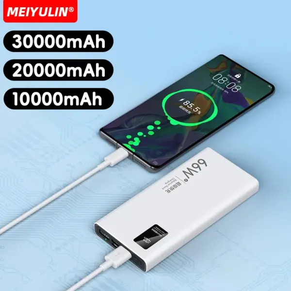 30000mAh Large Capacity Power Bank 20000mAh 10000mAh Super Fast Charging Mobile External Spare Battery For iPhone Samsung Xiaomi