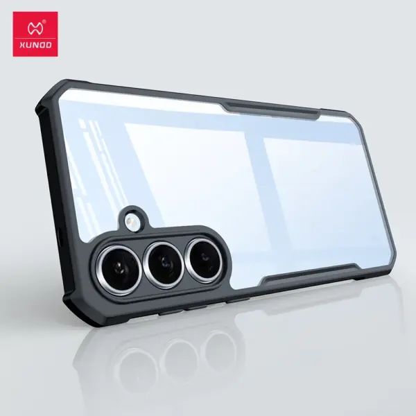 Xundd For Samsung Galaxy S25 FE Case Airbag Shockproof Back Clear Phone Cover with Camera Protection,Acrylic+TPU Hybrid Case