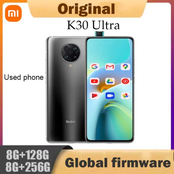 Xiaomi Redmi k30 Ultra Elevating cell phone 4500mAh 33w full screen Tianguet 1000 6.67'' 64MPdual-mode Used Phone