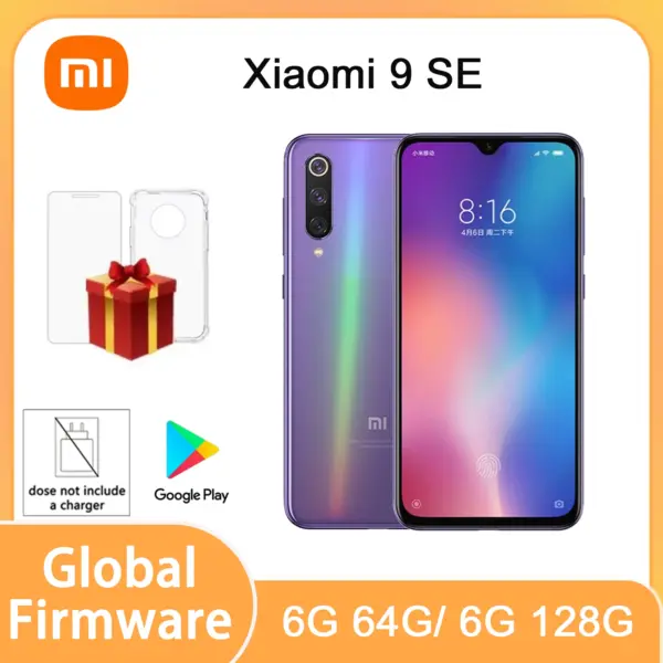 Global rom Xiaomi 9 SE Smartphone, Snapdragon 712, Android Cellphone, 48 MP + 20MP, Fingerprint, Original used phone no charger