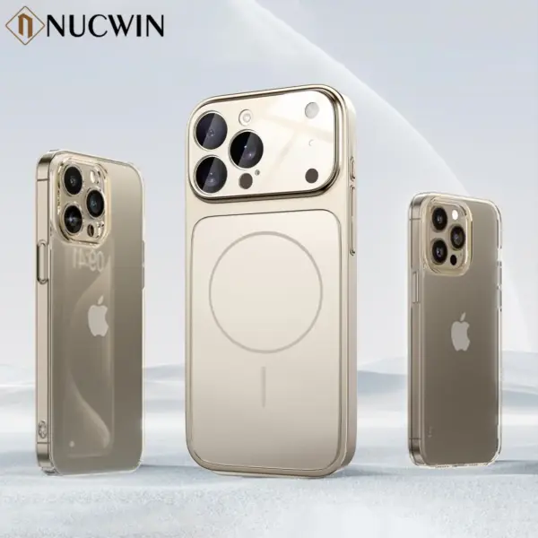 Luxury Frosted Glass Finish Magnetic Phone Case For iPhone 17Air 17 ProMax 16 15 14 13 Pro Max Magnetic Shockproof PC Hard Cover