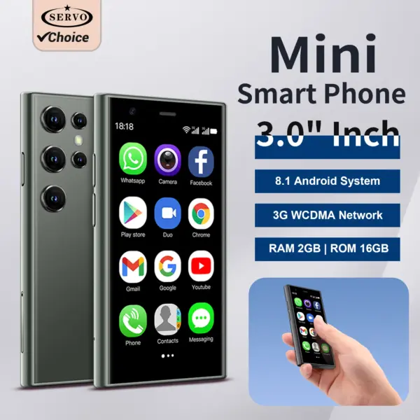 SERVO S23 Mini Android Smartphone 2 SIM 3G WCDMA 2GB+16GB Google Store WIFI GPS Position 3.0" Small Pocket Smart Telephone 2025