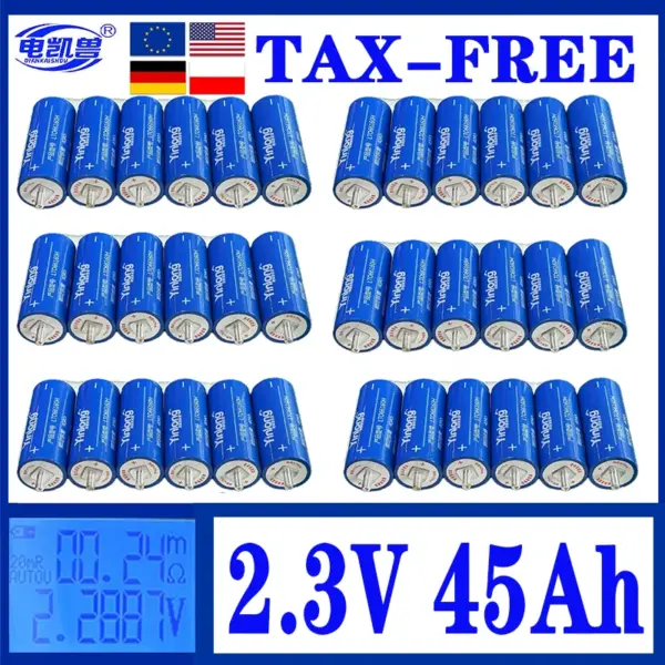 DIANKAISHOU 100% original 66160 2.3V 45Ah LTO lithium titanate battery 10C discharge DIY 12V 24V 48V car audio solar system