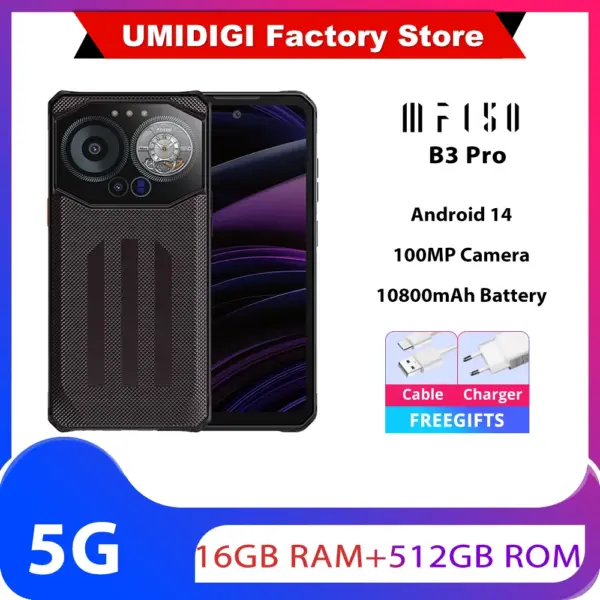IIIF150 B3 Pro 16GB 512GB 5G Rugged Machine Dual Display 100MP Camera Ultra-Thin Rugged 10800mAh Android 14 Global Version