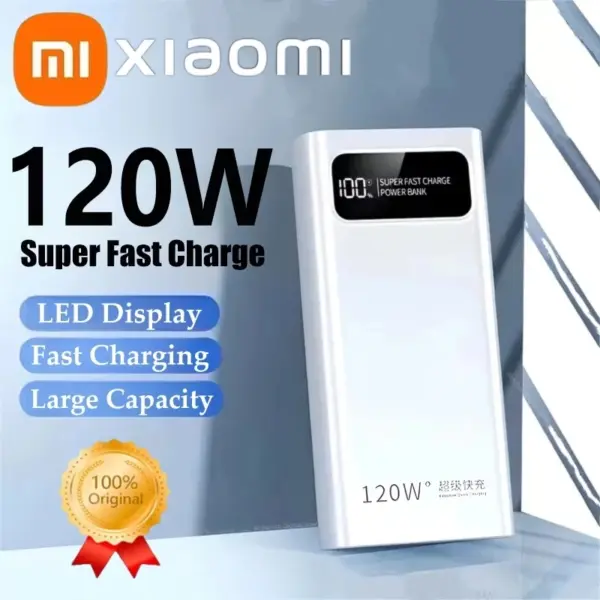 Xiaomi Fast Charging Power Bank 200000mAh Ultra Large Capacity Powerbank 120W Super Charge Portable External Battery LED Display