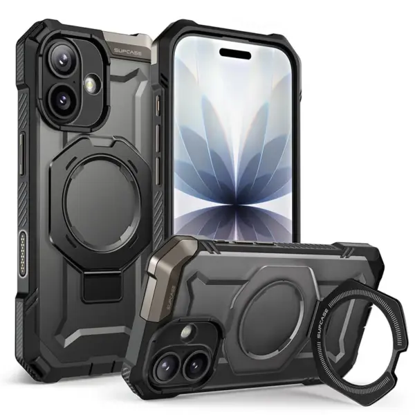 For iPhone 17 Case with Camera Control Capture Button SUPCASE UB Grip Heavy Duty Rugged Magnetic MagSafe Phone Case with Stand