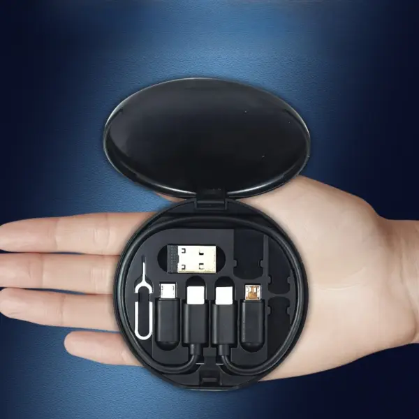 Multi USB Charging Adapter Cable Kit, Data Transfer, Type C Data Cable, Card Storage, Tray Eject Pin, Phone Holder