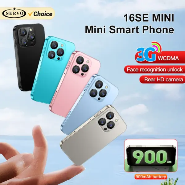 SERVO 16SE Mini Smartphone 16GB ROM Android 9.0 Wifi Dual SIM Standby Play Store 3G WCDMA 3.0"Little Smart Cellphone New Version