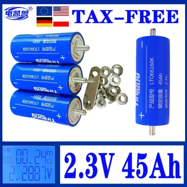 DIANKAISHOU 100% original Yinlong 66160 2.3V 45Ah LTO lithium titanate battery 10C discharge DIY 12V 24V car audio system No Tax