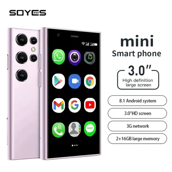 SOYES S23 PRO Mini Smartphones Android 8.1 Dual SIM 3.0'' HD 1000mAh Battery WIFI Bluetooth 3G Small Mobile Phone