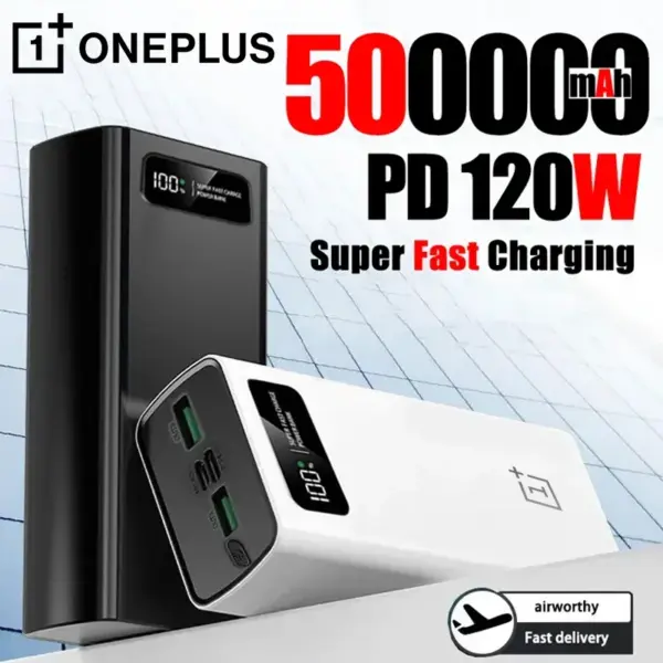 OnePlus 200000mAh LED Digital Display Power Bank High Capacity 120W SuperFast Charging Portable External Battery For IPhone 2025