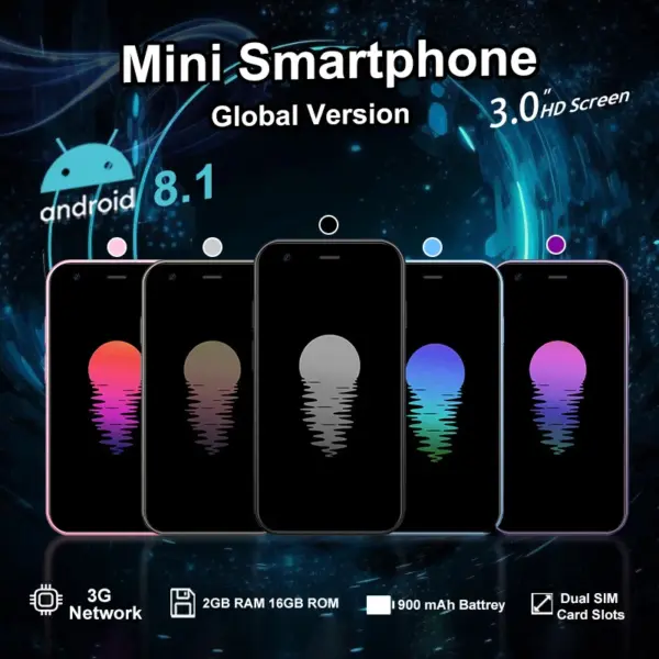 SOYES XS15 3G Mini Smartphone Dual SIM 3.0-inch 2GB RAM 16GB ROM GPS WiFi Android 8.1 Cheap Mobile Phone