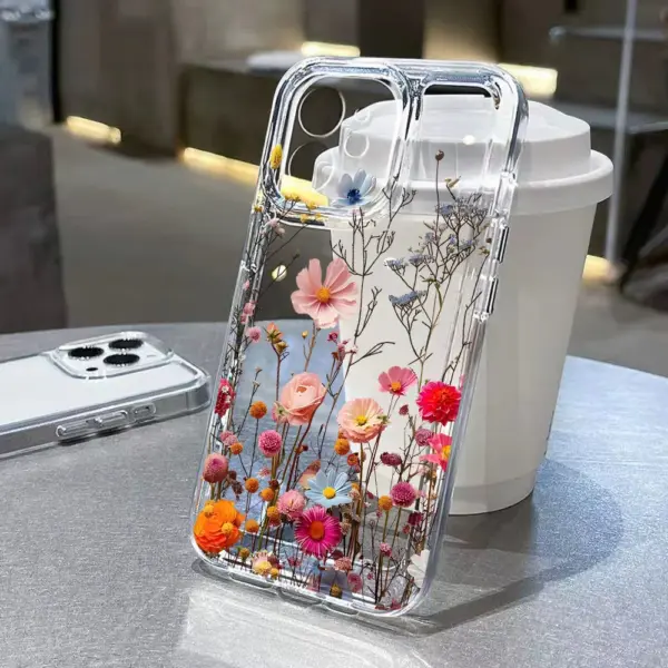 Cute Flower Clear Case For Samsung Galaxy A56 A36 5G Case S25 Ultra S24 FE S23 A16 A55 S22 S21 A35 A26 A06 Shockproof Back Cover
