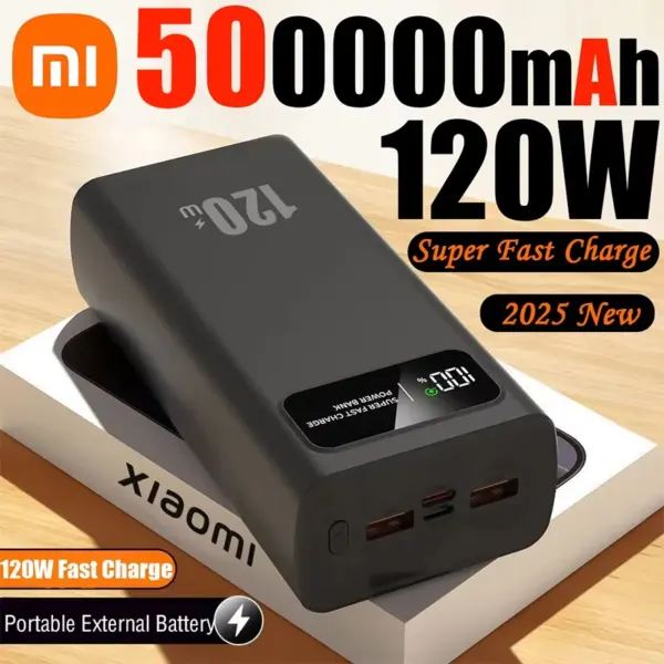 Xiaomi 120W Super Fast Charging 200000mAh High Capacity Power Bank Battery Digital Display Power Bank For Iphone Samsung Huawei