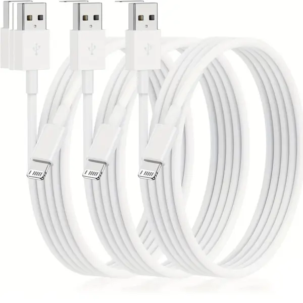 1M/3FT USB to L Charging Cable for iPhone IPad-3 Pack/1 Pack