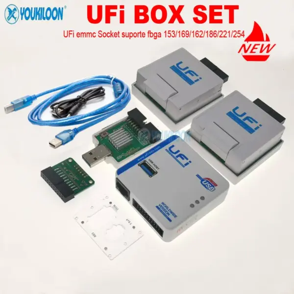 2025 New UFI Box / EMMC Adapter socket Support FBGA 153/169/162/186/221/254 for EMMC Service Tool repair,resize,format,erase