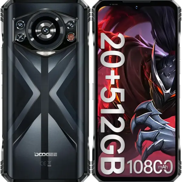 DOOGEE S118 Android14 Rugged Shockproof Smartphone,20GB+512GB,10800mAh/33W,6.58"120Hz,50MP+12MP Night Vision/G99/4G Dual SIM/NFC