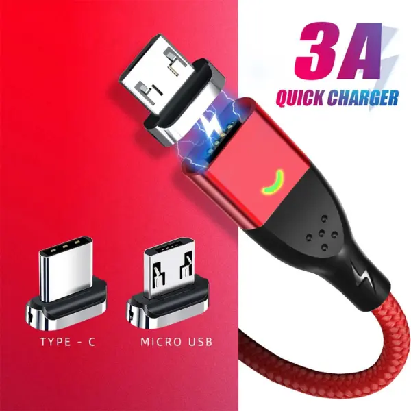 FONKEN Magnetic Micro USB Type C Cable Fast Charging Data Wire Cord Magnet Charger USB Type C Cable For Huawei xiaomi 13 pro
