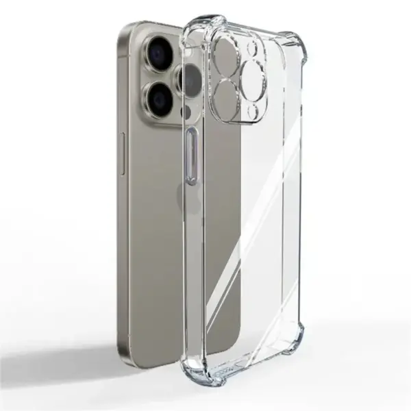 Luxury Shockproof Silicone Clear Phone Case For iPhone 17 16 15 14 13 12 11 Pro Max Mini X XR Xs 7 8 Plus Transparent Soft Cover