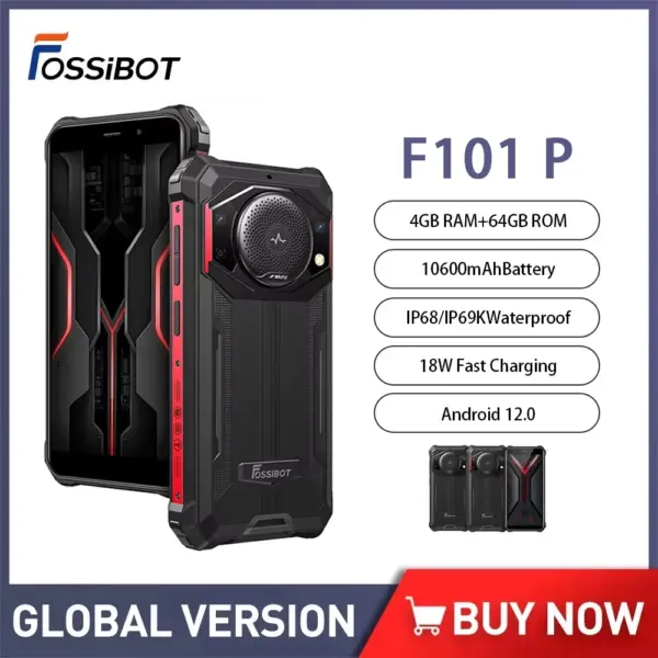 FOSSiBOT F101 P Rugged Smartphone Android 10600mAh Battery 5.45" Octa Core 4GB+64GB Mobile Phones 24MP Camera Cell Phone On Sale