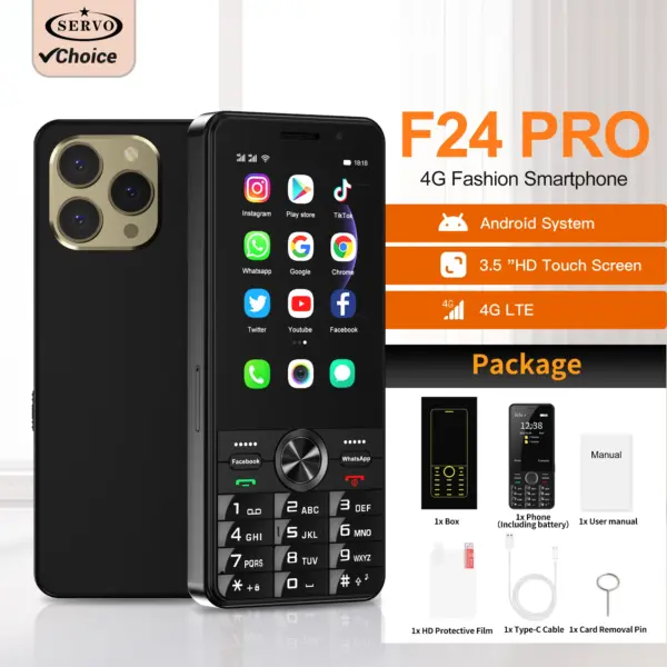 2025 New 4G Network Android Smart Phone 3.5" Screen 2 SIM Dual Camera Android 8.1 2+16GB WIFI GPS Play Store Mobile Phone Type-C