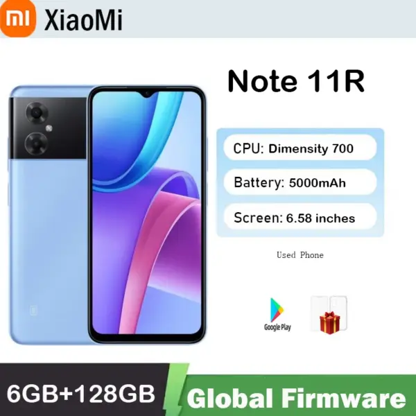Global firmware Xiaomi Redmi Note 11R Smartphone MTK700 5000mAh 90 Hz 6.58“ FHD+ 13MP Bluetooth 5.1 used phone