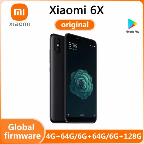 celular xiaomi mi 6X cellphone 6G 128G Snapdragon 660 1080 x 2160 pixels Fast charging 18Wused phone