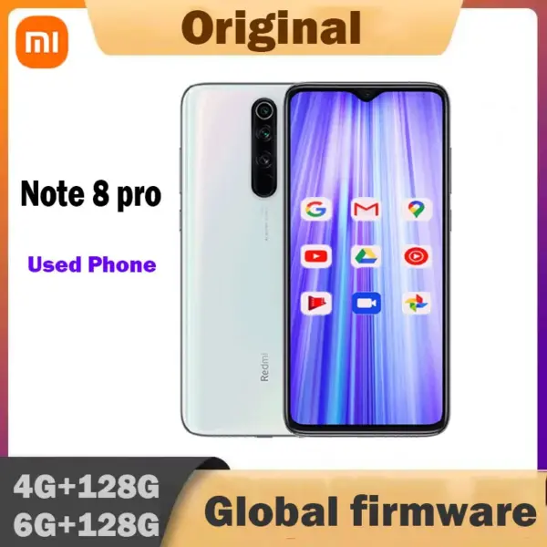 Xiaomi Redmi Note 8 Pro smartphone Global ROM Smartphone Helio G90T 4500mAh 64MP 6G+128G 8+128G used phone