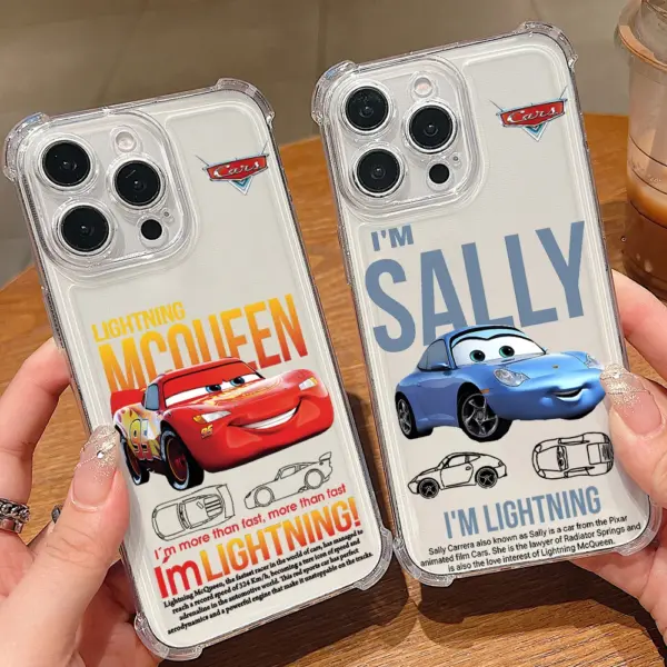 Cars Lightning McQueen 95 Phone Case For iPhone 16e 16 15 14 13 12 11 Mini Pro Max X XR XSMax 7 8 Plus Anti Fall Clear Cover