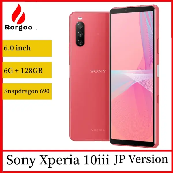 Sony Xperia 10 III Japanese version 128GB 5G Android phone 6.0 " eight nuclear 6GB RAM 12MP Original unlocked Used Mobile phone