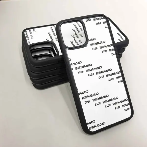 sublimation blank phone cases for iphone 16 15 14 13 12 11 15 pro max Soft Rubber + Hard PC Anti-Slip Printable Heat Press