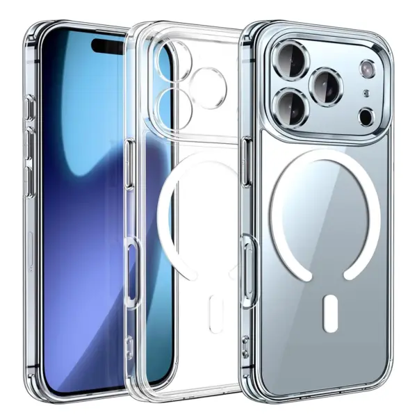 Shockproof Wireless Charging Strong Magnetic Case For iPhone 17 Pro Max Air iPhone17Pro Max Air 5G Clear Back Cover Phone Case