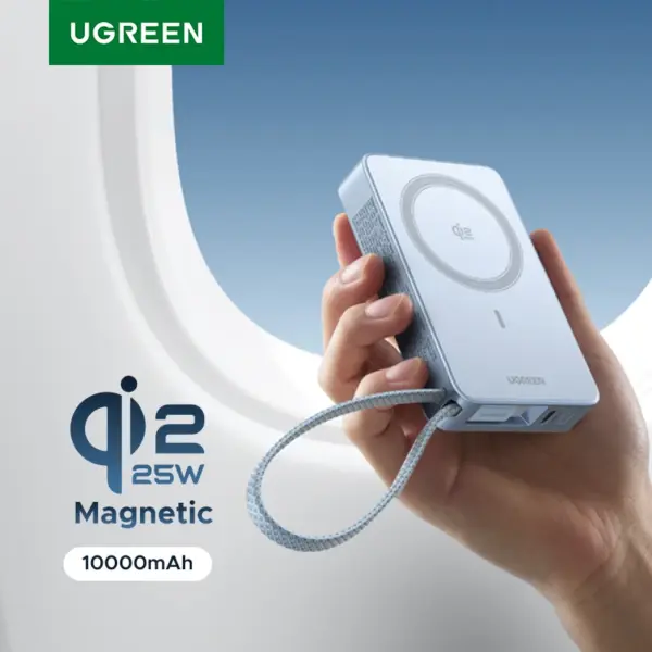 UGREEN Qi2 25W Magnetic Power Bank Fast Charge 20000mAh/10000mAh Portable PowerBank for iPhone 17 Pro External Battery 30W 45W