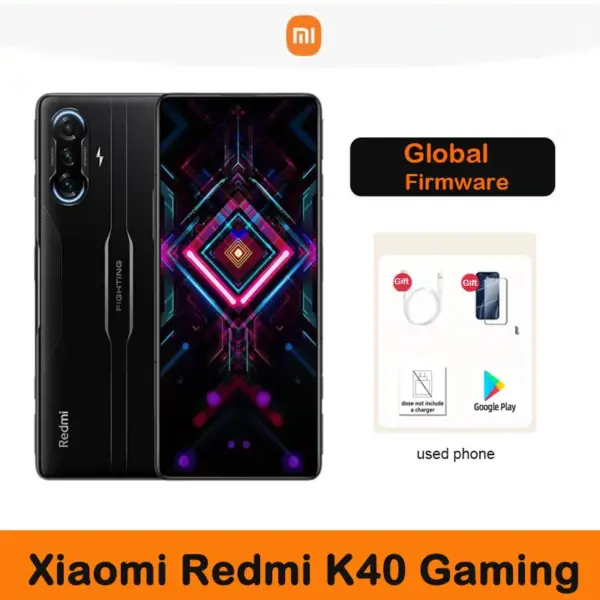 Global firmware Xiaomi Redmi K40 Gaming Smartphone NO charger MIUI 12.5 Octa Core Android 11 used phone