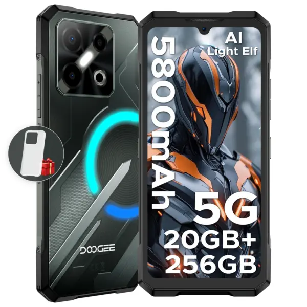 DOOGEE Blade GT Play 5G Rugged Phone 6.72" 120Hz LED Light Effect Dimensity 7025 20GB(8+12) 256GB 50MP AI Camera NFC Smartphone