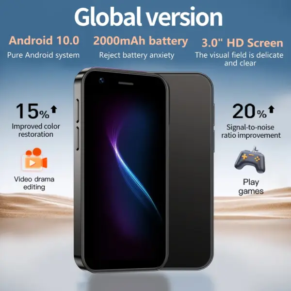 SOYES XS16 - 3incn 4G Android Mini Phone｜Dual SIM Unlocked｜2+16GB/3+64GB RAM｜Google Play Certified｜Fits Any Pocket