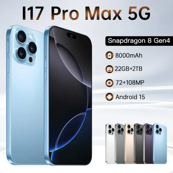 The phone case is used for New i17PM 7.3HD Global Edition Original Smart Dual Card 8000mAh Battery Facial