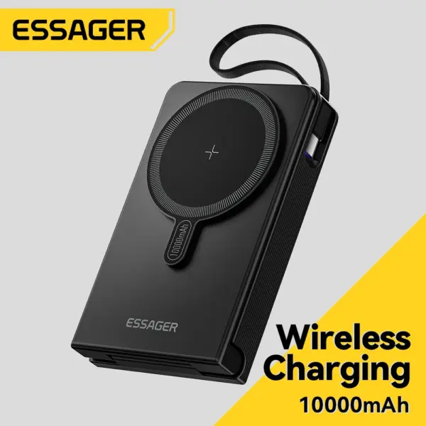Essager 10000mAh Power Bank Magnetic Portable PD 20W Wireless Fast Charging PowerBanks Auxiliary Battery for iPhone for MagSafe