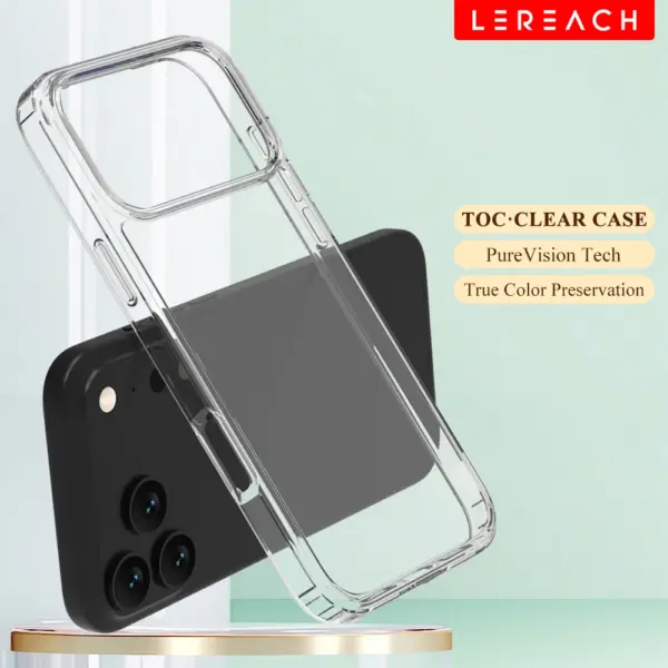 Lereach Crystal Clear Phone Case for iPhone 17 Pro Max / 17 Air / 17 Pro / 17 - Ultra-Thin Shockproof | Anti-Scratch