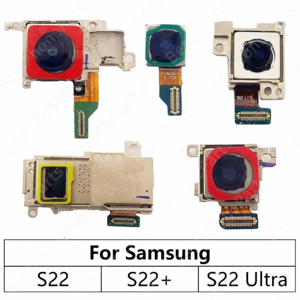 Camera For Samsung Galaxy S22+ Plus S22 Ultra 5G S906 S908 S901 Back Rear Camera Module Backside Flex Cable Mobile Phone Parts