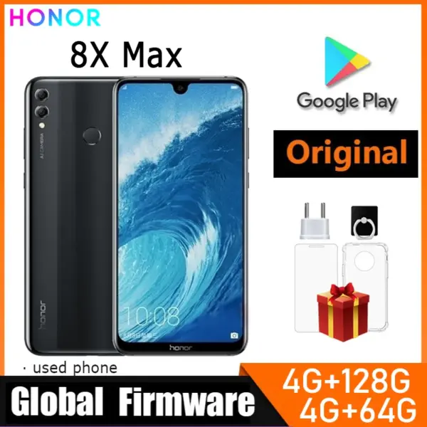 HONOR 8X MAX Smartphone Global firmware EMUI 8.2.0（Android 8.1）7.12 inches 5000mAh battery CPU Snapdragon 660 card used phone