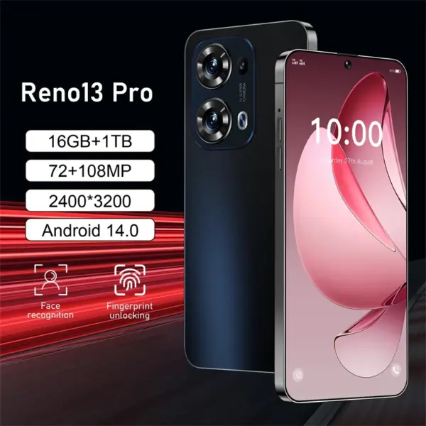 Global Version Reno13 Pro 2025 New Smartphone 7.3 inch Full Screen 5G Cell Phone 16TB+1TB 7800mAh Mobile Phones 108MP Celulare