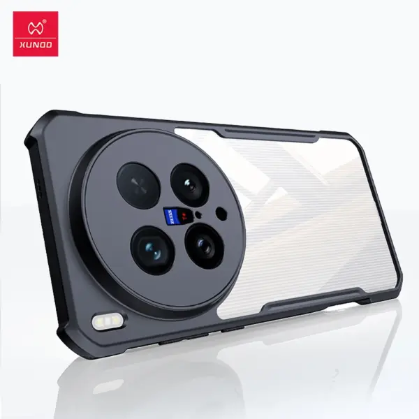 Xundd For VIVO X200 Ultra Case Airbag Shockproof Back Stripe Transparent Phone Cover with Camera Protection,Acrylic+TPU Shell