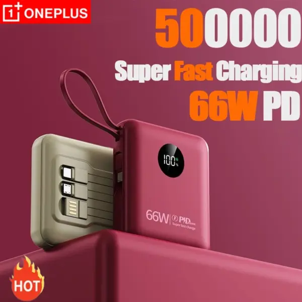 OnePlus 50000mAh Super Fast Charging Power Bank High Capacity Powerbank Portable Battery Charger For iPhone Samsung Huawei