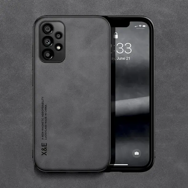 Magnetic Leather Case For Samsung Galaxy S25 S24 A54 A53 5G A52 A55 A56 S23 S22 Ultra S21 S20 FE Plus Cover Support Car Mount