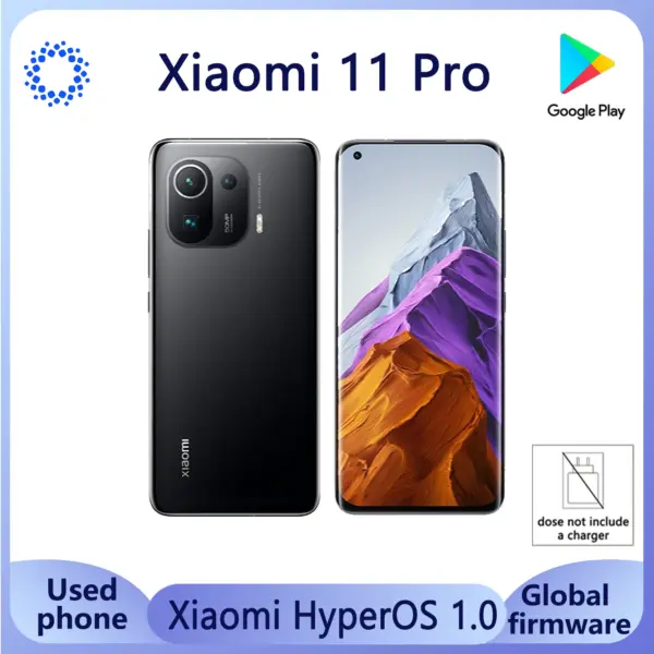 Xiaomi Mi 11 pro hyperOS 1.0 5G Global Version | 256GB+12GB | 50MP GN2 Sensor & 8K Video | 2K AMOLED 120Hz used phone no charger