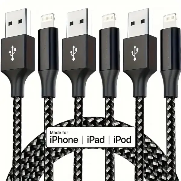 LAIHONEN 3 Packs MFi Certified Fast Charging IPhone Charger Cables Nylon Braided Cables For IPhone 14 13 Pro Max 13 12 Mini 11
