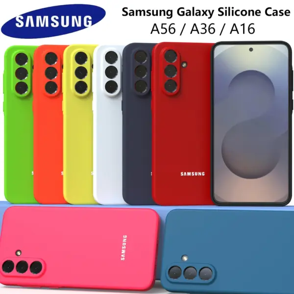 For Samsung Galaxy A56 A36 A16 A55 Case Soft Liquid Silicone A35 A15 A54 A34 S25 S24 S23 Ultra Thin Shockproof Phone Back Cover