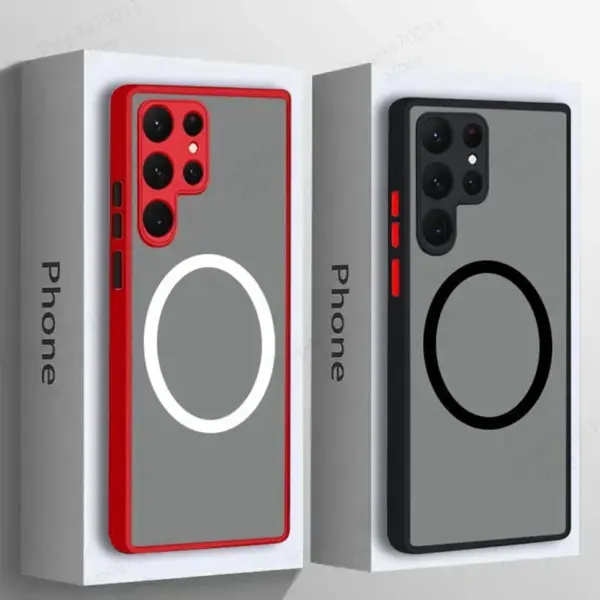 For Magsafe Magnetic Phone Case For Samsung Galaxy S25 S24 S23 S22 S21 Ultra Plus FE S25 Edge A56 A55 A54 Note 20 Ultra Funda